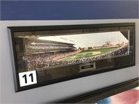 MATTED FRAMED PANORAMIC PICTURE WRIGLEY FIELD