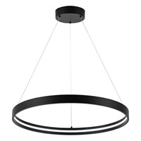 SUNMOO Modern Led Chandeliers Black, Dimmable Cont