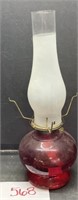 Eagle red Glass Kerosene Oil Hurricane 1900s