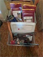 Collection of tools andoutlet box's