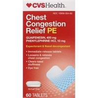 CVS Health Chest Congestion Relief PE, 60 Ct
