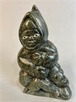 INUIT CARVED SOAPSTONE OF A HUNTER