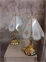 Pair of Touch Table Lamps. 1 finial is missing on