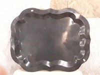 Large Black Metal Serving Platter
