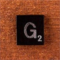 200 Scrabble Tiles - Black - Letter G