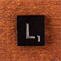 200 Scrabble Tiles - Black - Letter L