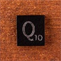 200 Scrabble Tiles - Black - Letter Q