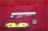 Torpedo Level, Lee Valley 4"Square, Measuring Tape