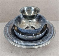 5pc Silver Plate Serving Collection