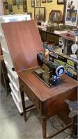 Vintage New Home console electric sewing machine