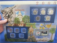 (10) 2000 uncirculated mint quarters (states)