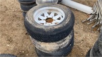 4- P195/75R14 Tires W/ Rims