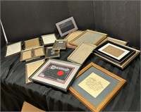 Variety of glass picture frames small through