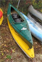 LOT OF 2 OLD TOWN TWO-PERSON KAYAKS GRN/YELLOW