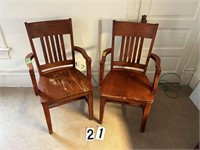 2 Wooden Clinic Armchairs