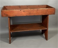Primitive red painted dry sink ca. 1860; in pine