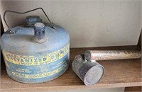 Galvanized Oil Can & Bug Sprayer