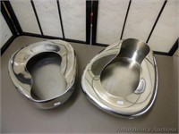 Pair of Stainless Hospital Bed Pans