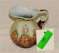 Hand-painted rose water pitcher