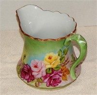 Roses water pitcher hand painted and signed by