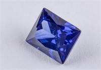 Princess Cut 7.57 ct Blue Sapphire 11.01 x 8.96 mm