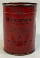 LUBRICATING GRAPHITE GREASE ADVERTISING TIN