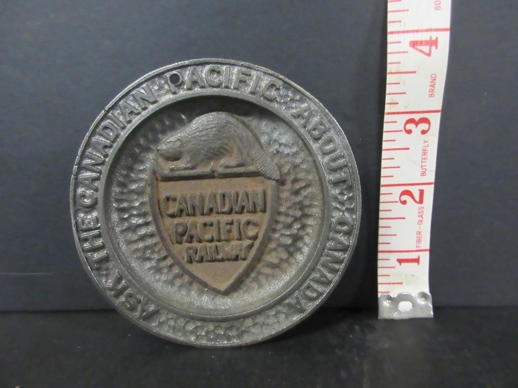RARE CAST EMBOSSED CANADIAN PACIFIC CHANGE TRAY