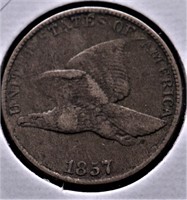 1857 FLYING EAGLE CENT XF
