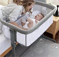 TCBUNNY 2-IN-1 BABY BASSINET (GREY) 24 X 33.4IN