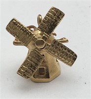 14k Gold Wind Mill Charm