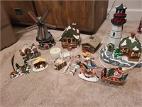 Lot of Vintage Dept 56 Christmas Village Items
