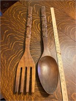 Wooden Fork and Spoon