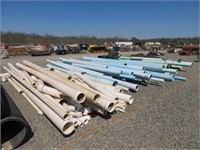 Large Lot of Assorted White, Blue, Green Pipe and