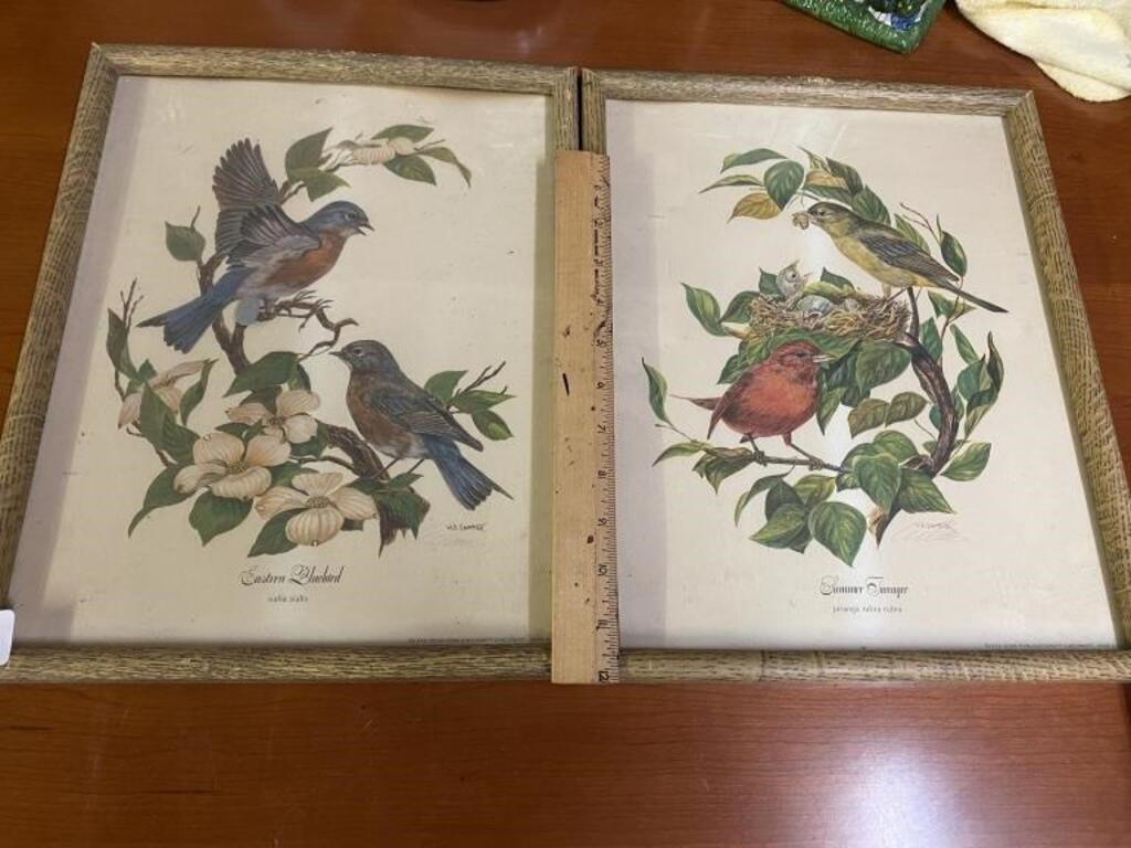 Two. Nice framed bird pictures.