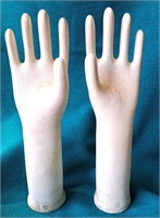 VERY RARE PORCELAIN GLOVE MAKING MODEL HANDS 15"