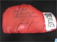 Lucas & Roberts Signed Boxing Glove Direct COA