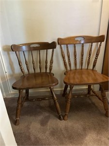 2 wood chairs