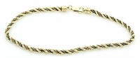 14kt Gold Large Rope Twist 8" Bracelet