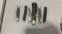 6 OLD TIMER POCKET KNIVES