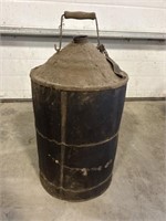 Antique mining wood wrapped kerosene can