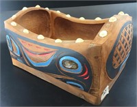 Authentic Tlingit wood potlatch bowl, by Ivan Otte