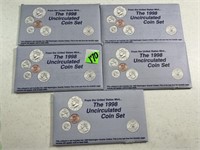 (5) 1998 Uncirculated Mint Sets