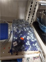 2 Bags of Bkue & White Marble Stones