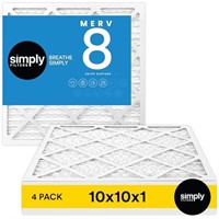 Simply by MervFilters 10x10x1 Air Filter, MERV 8,