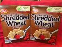 Cereal 'Shredded Wheat' & Bran, 525g x2 BB 01/22