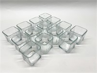 14-Piece Square Glass Votive Holders