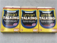 NEW Lot of 3- Let’s Get Talking Card Gamr