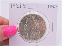 1921s Morgan UNCirculated SIlver Dollar $1 Coin