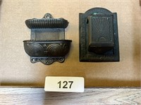 Cast Iron Match Stick Holder & Other