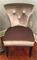 Tufted Lavender Velvet Side Chair